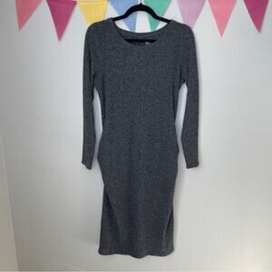 Old Navy Maternity Grey Ribbed Bodycon Dress | L